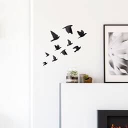 Watercolor Silhouette Birds Wall Decals, Plastic-Free Stickers - thumbnail 3