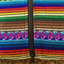 Peruvian Rainbow Bohemian Pillow Cover - thumbnail 3