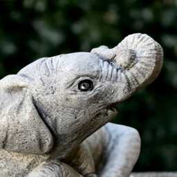 Concrete Elephant Statue Majestic Decor Lucky Sculpture Cement Animal Ornament Outdoor Figure Handmade - thumbnail 4