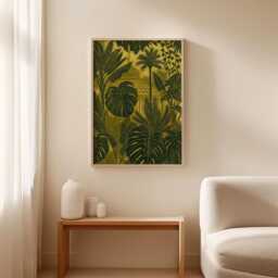 Tropical Greenhouse Poster, Botanical Jungle Wall Art Print - thumbnail 3