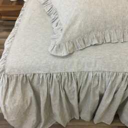 Subtle Black & White Ticking Striped Bedspread, Classic Stripe - thumbnail 3