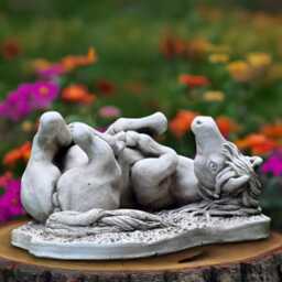 stone Horse Sculpture Concrete Laying Figurine Cement Animal Decoration Handmade Front Door Ornament Horse Lover Gift Yard Art - thumbnail 3