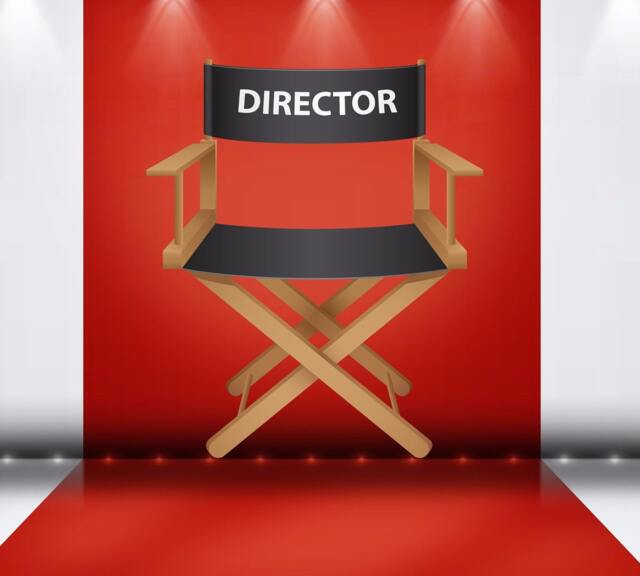 Director Chair Full Color Decal, Color Sticker, Wall Art, Cn 095