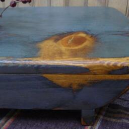 Primitive Wood Table Top Bench Stool Riser - Designed My Jim - thumbnail 4