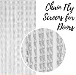 Aluminum Chain Fly Screen Insect Barrier Door Curtain - 35.2 X 84.6 In - thumbnail 1