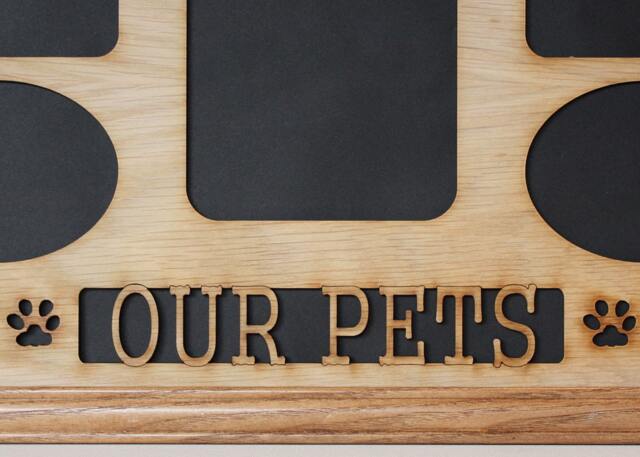 11x14 Our Pets Wood Photo-Picture Mat Collage Insert With Frame Options - image 1