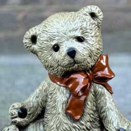 stone Baby Teddy Figurine Concrete Bear Sculpture Outdoor Garden Yard Ornament Unique Animal Decoration Gift For Children - thumbnail 4