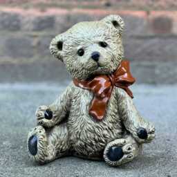 stone Baby Teddy Figurine Concrete Bear Sculpture Outdoor Garden Yard Ornament Unique Animal Decoration Gift For Children