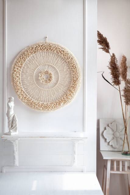 Macrame Mandala Wall Hanging - Natural Jute Fiber Decor - image 1