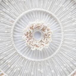 Macrame Mandala Wall Hanging - Natural Jute Fiber Decor - thumbnail 3