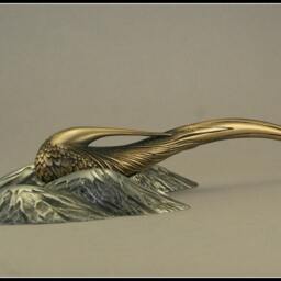 Bird Sculpture, Metal Letter Opener, Scuplture Bird & Mountains, Office Gift, Fonctional Art, Original Gift Idea, Collectors - thumbnail 2