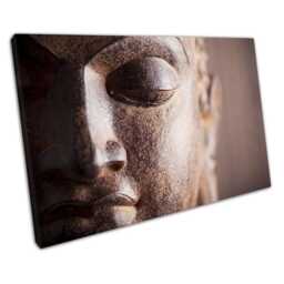 Buddha Wall Art Print - Siddhartha Gautama Statue For Home Office Decor Spiritual Canvas Artwork - thumbnail 1