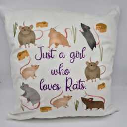 Personalised Pet Rat Cushion - Cute Animal Scatter Pillow For Lovers Perfect Gift Mum & Dad, Home D??cor, Rodent Lover - thumbnail 3