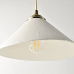 Handmade Ceramic Kitchen Island Lighting Pendant Matte White Modern Farmhouse Light Wabi Sabi Rustic Lamp - thumbnail 3