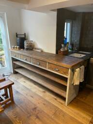 Rustic Farmhouse Large Kitchen Island - thumbnail 1