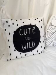 Monochrome Pillow Case, Cushion, Baby Gift, Pillows, Children's Decor, Decor, Shower Nursery Pillow, Kids Pillows, Cute & Wild