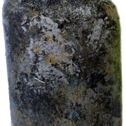 Black Gold & Silver Accent Lamp With Gold Shade, Upcycled Liquor Bottle, Contemporary Marble-Look Home Decor, Hand-Painted. Mothers Day - thumbnail 3