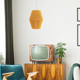 Modern Handcrafted Rope Ceiling Pendant Lamp - Contemporary Style. Made By Really Nice Lamps - thumbnail 2