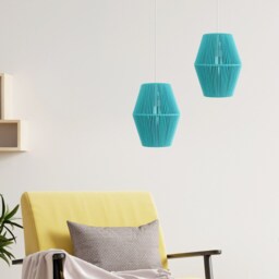 Modern Handcrafted Rope Ceiling Pendant Lamp - Contemporary Style. Made By Really Nice Lamps - thumbnail 3