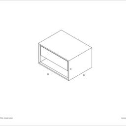 Herald Floating Nightstand - White Oak Bedside Table Design Your Own - thumbnail 4