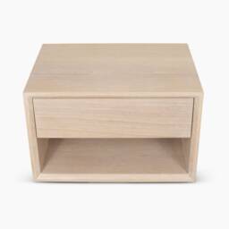 Herald Floating Nightstand - White Oak Bedside Table Design Your Own - thumbnail 3