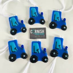 Fused Glass Tractor Christmas Decorations - Glass Decoration, Tree Cornwall - thumbnail 1