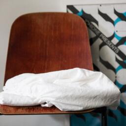 Washed Linen Fitted Sheet Eco-Friendly White Bedding - thumbnail 2