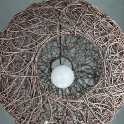 Handmade Brown Rattan Sphere Pendant Light, Rustic Lighting - thumbnail 3