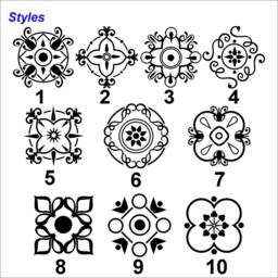 Arabesque Tiles Decor Vinyl Wall Decal - thumbnail 4