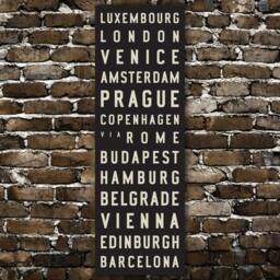 European Bus Scroll, Subway Sign, Vintage Tram Roll, Canvas - thumbnail 3
