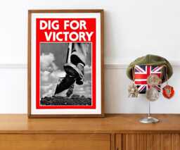 "Reprint Of A British Ww2 Propaganda Poster - ""Dig For Victory" - thumbnail 1