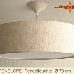 Large Pendant Lamp Linen Penelope Light Edge Diffuser ??70 cm - thumbnail 2