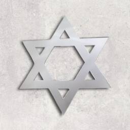 star Of David Acrylic Mirror Wall Art - Custom Sizes, Shapes & Colours - thumbnail 2