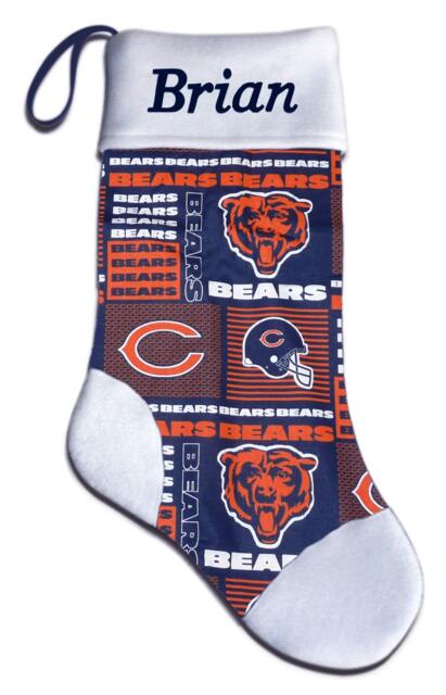 Personalized Nfl Chicago Bears Football Christmas Stocking Embroidered