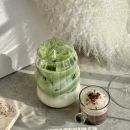 Cafe Candles - Iced Matcha Latte, Scented Soy Candles, Dessert Gel Wax Long Lasting - thumbnail 4