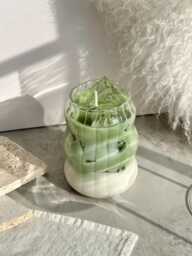 Cafe Candles - Iced Matcha Latte, Scented Soy Candles, Dessert Gel Wax Long Lasting - thumbnail 1