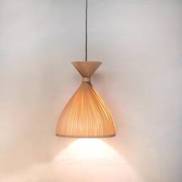 Maple Hanging Lamp Farmhouse Decor, Wood Ceiling Light, Modern Kitchen Island Light - thumbnail 2
