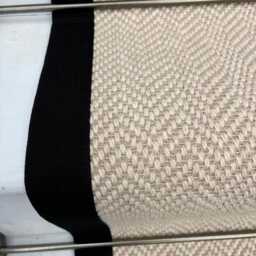 Chalk Berber Black Stitched Taped Edge Stair Runner - thumbnail 4