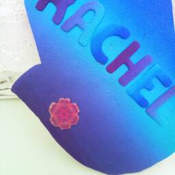 Hamsa, Personalized Nursery Name, Kids Room Wall Art, Hamsa Hand, Decor, Good Luck Gift, Door Hanging, Protection, Amulet - thumbnail 3