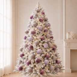 Dusty Mauve Velvet Christmas Ornaments Handmade Flocked Balls, Set Of 12 - thumbnail 2