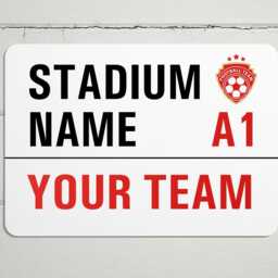 Personalised Football Stadium Sign, Add Your Favourite Team, Wall Decor, Waterproof A4 Aluminium Sign - thumbnail 3