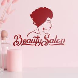 Beauty Salon Vinyl Wall Decal African Beautiful Woman Girl Window Decor Stickers Mural - #2794Di - thumbnail 2