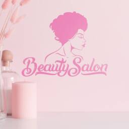 Beauty Salon Vinyl Wall Decal African Beautiful Woman Girl Window Decor Stickers Mural - #2794Di - thumbnail 3