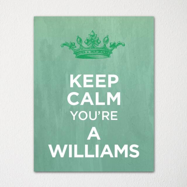 Last Name Keep Calm Print - Custom Fine Art Choice Of Color Purchase 3 & Receive 1 Free - image 1