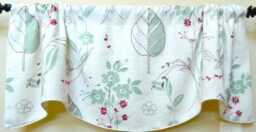 Lee Jofa Threadleaf By G P & J Baker - Window Valance/ Corded Scalloped Rod Pocket Valance/Embroidered Floral On Ivory Linen Fabric - thumbnail 1