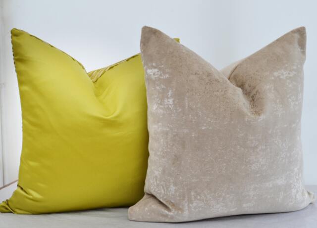 Sand Velvet Pillow Cover, Beige Cover , Cream - image 1