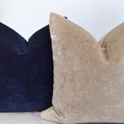 Sand Velvet Pillow Cover, Beige Cover , Cream - thumbnail 2