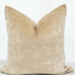Sand Velvet Pillow Cover, Beige Cover , Cream - thumbnail 3