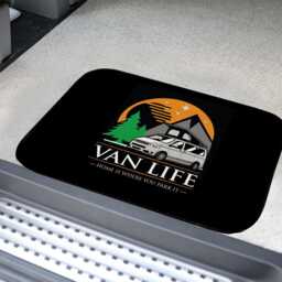 Van Life Campervan Mat - Black, Motorhome Floor Mat 44cm X 32cm Vl02 Indoor Use/Coaster Set - thumbnail 2