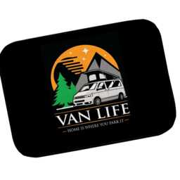 Van Life Campervan Mat - Black, Motorhome Floor Mat 44cm X 32cm Vl02 Indoor Use/Coaster Set - thumbnail 3
